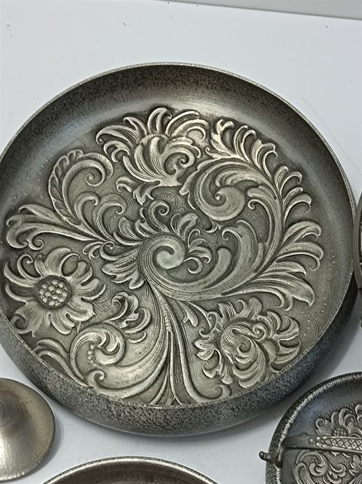 Norweski zestaw naczyń z cyny EIK, antyk, nordycki styl, wikingowie