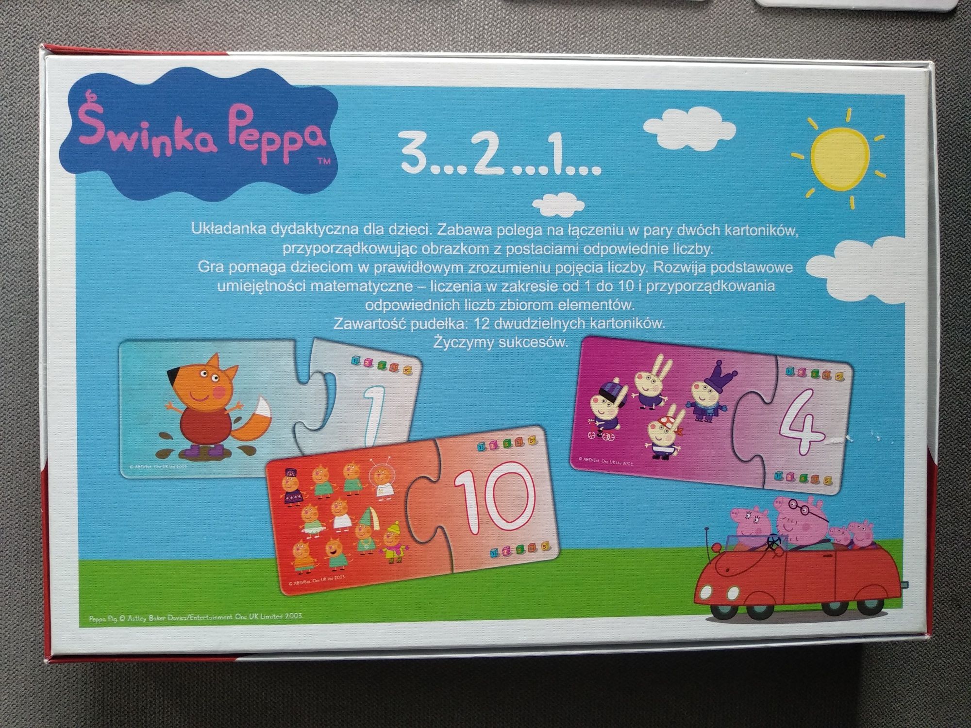 Trefl - Układanka puzzle Świnka Peppa cyferki 3...2...1