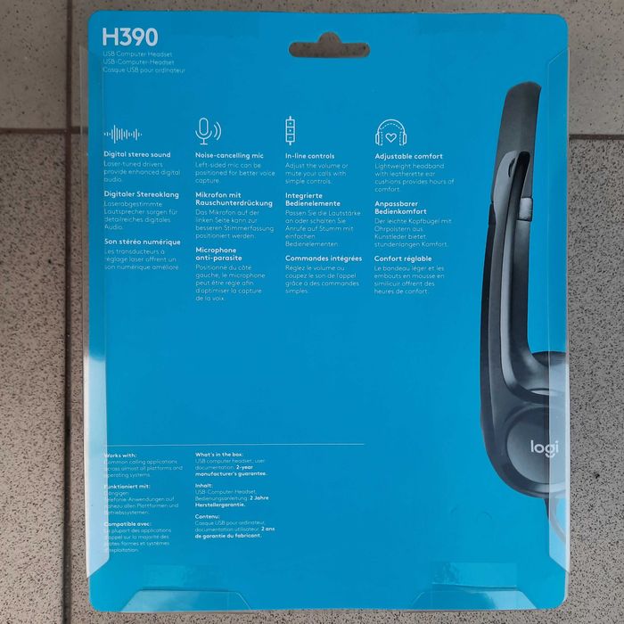 Słuchawki nowe Logitech H390  USB