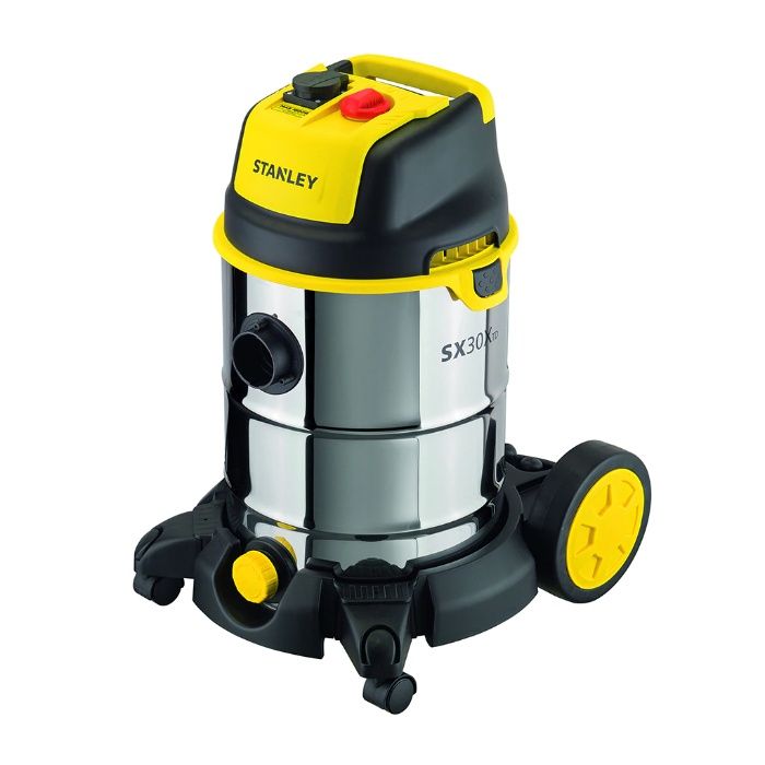 Aspirador de Sólidos e Liquidos Inox STANLEY 30 Litros 1600W