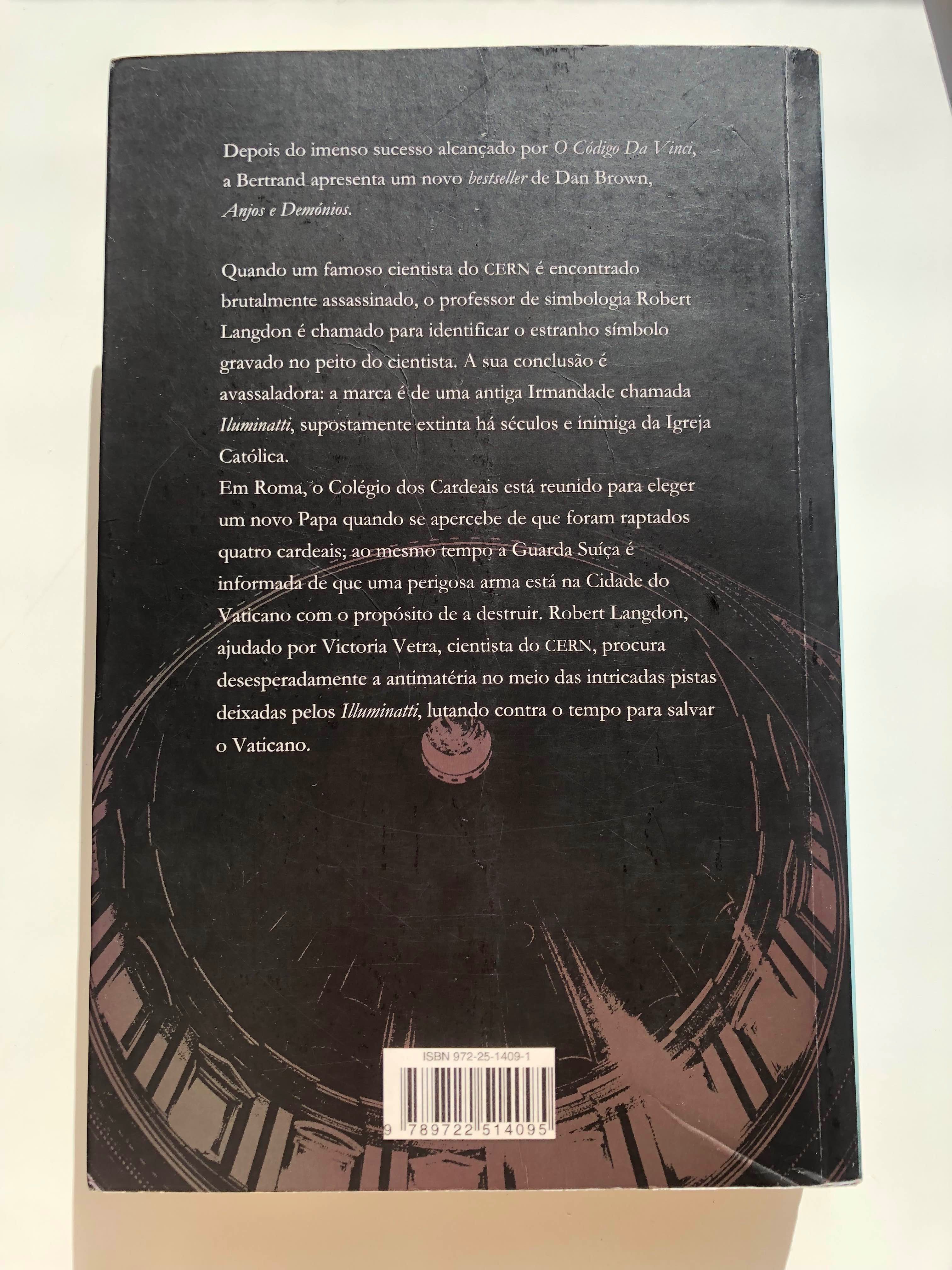 Livro "Anjos e Demónios" de Dan Brown (Portes Grátis)
