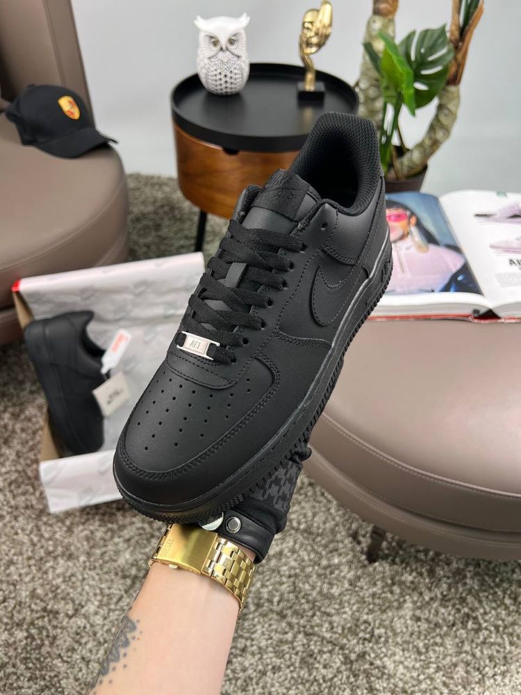 Чоловічі кросівки найк аір форс Nike Air Force 1 Low All Black [41-45]