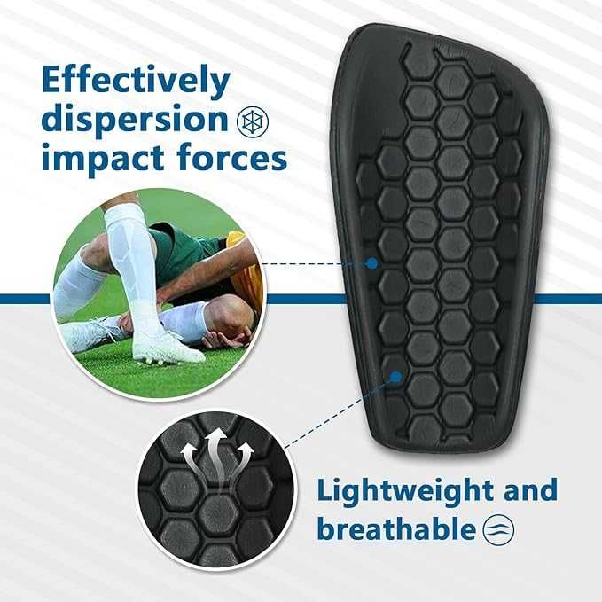 Ochraniacze na goleń WECDOIT 160-180 r. L czarny - złoto