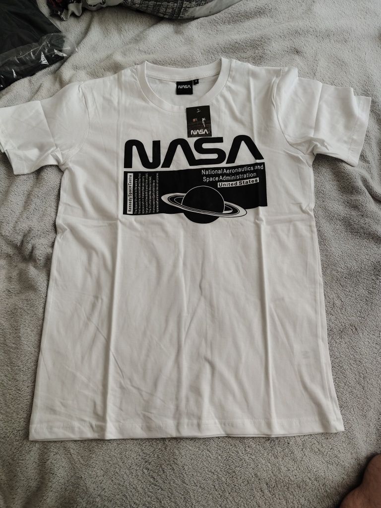 T-shirt męski okrągły dekolt Nasa rozmiar M