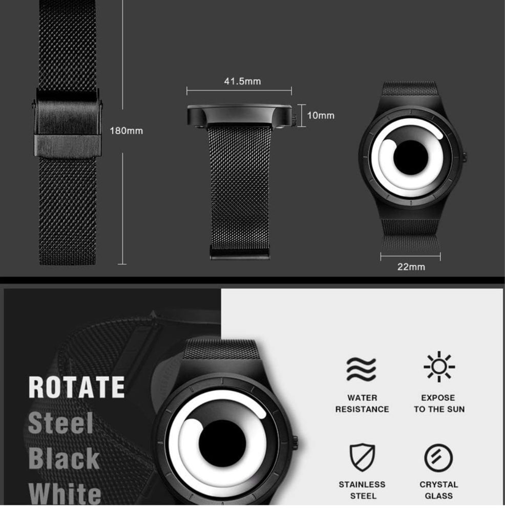 Zegarek Sinobi S9659G-czarny/biały