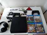 Consola ps4 slim 1Tb + 2 comandos oficiais + FC 24 + GTA V