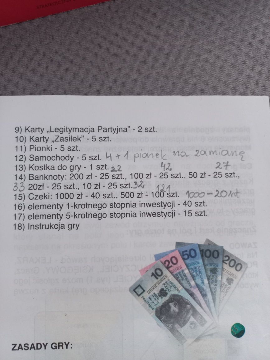 Strategiczna gra planszowa BIZNES po polsku 7+