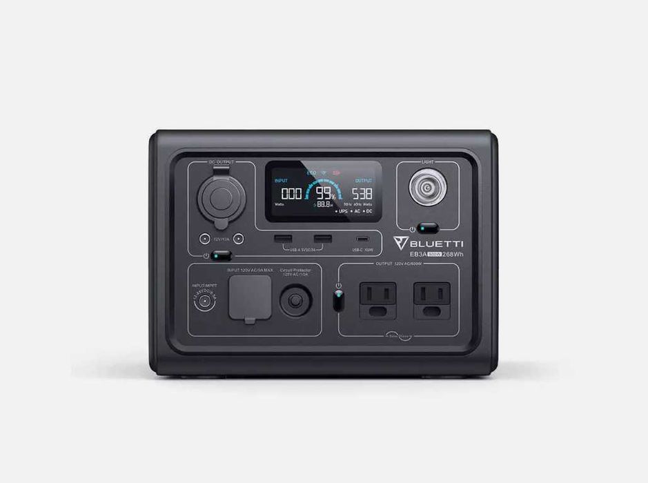 BLUETTI EB3A Portable Power Station 268Wh LiFePO4 Battery 600W