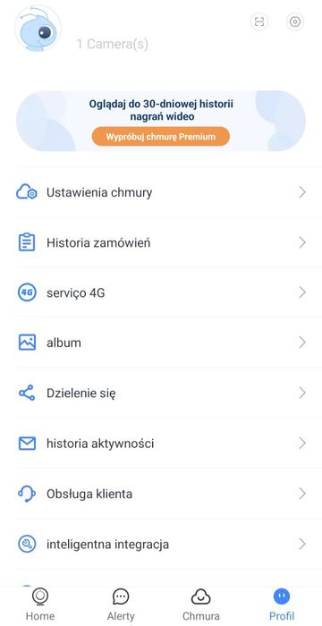 Kamera obrotowa wifi niania elektroniczna