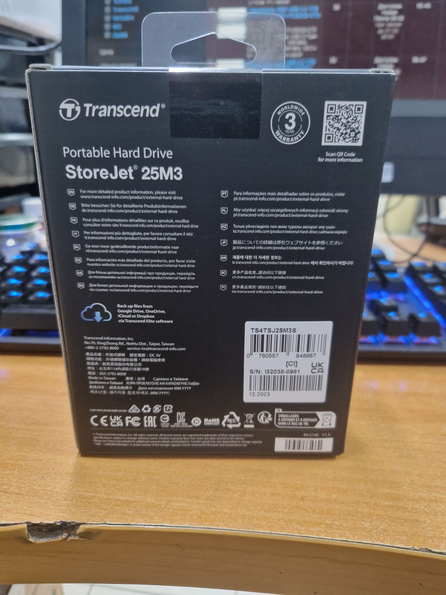 Внешний жесткий диск 2,5 4TB Transcend(TS4TSJ25M3S)