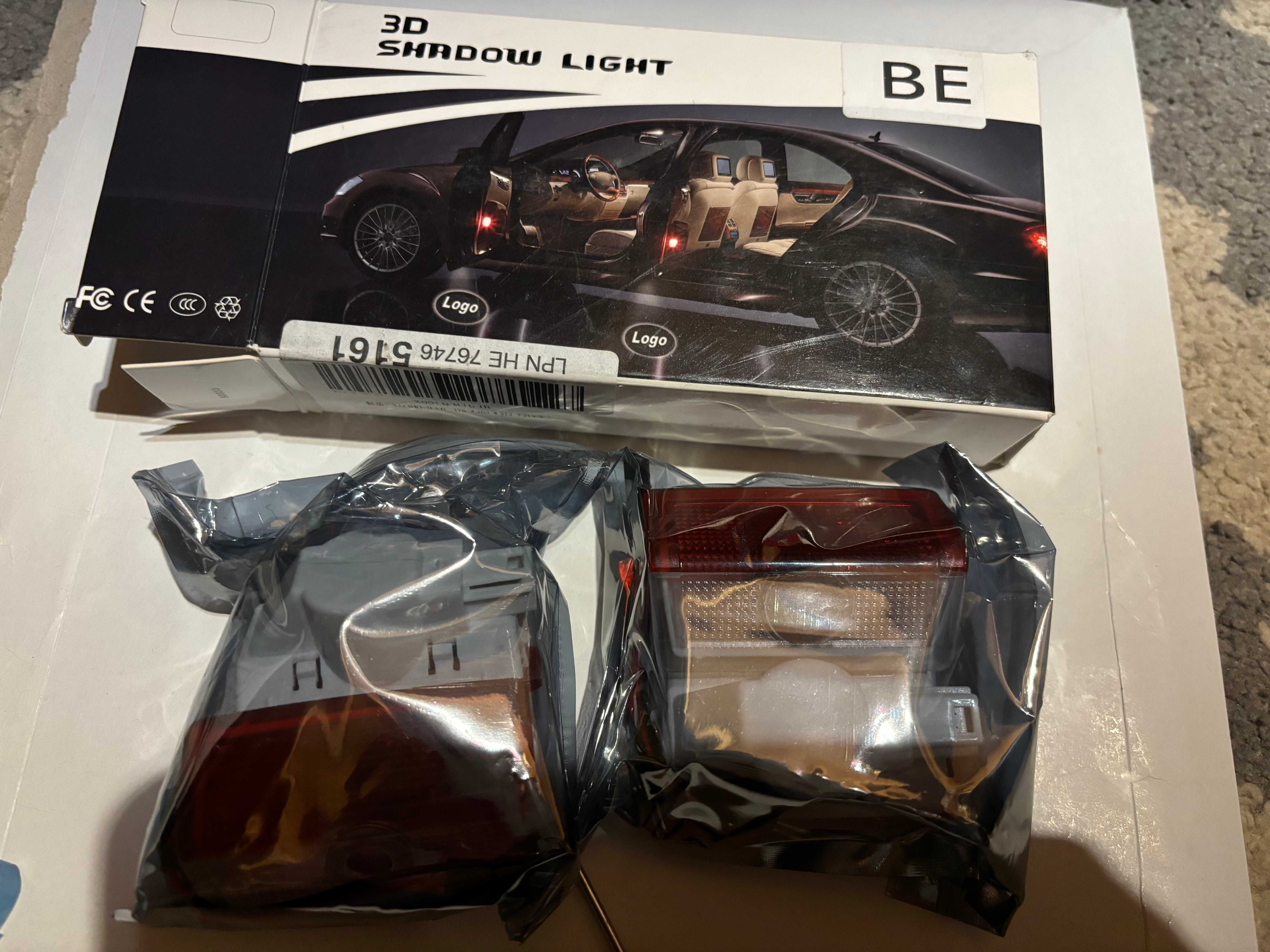 Światła LED Na Drzwi Samochodu Logo, 3D Shadow Light