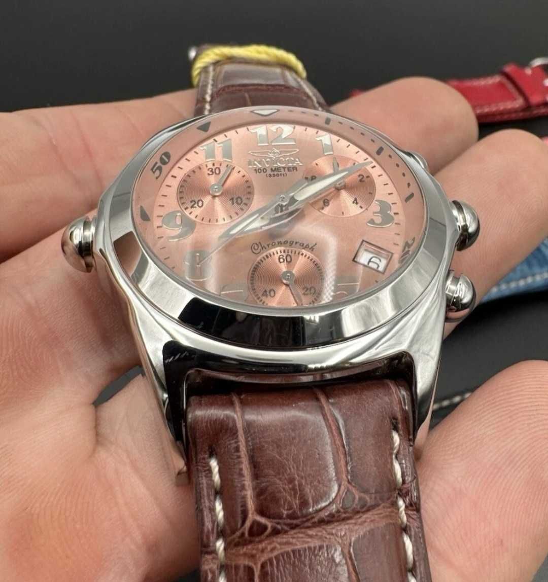 Годинник Invicta Lupah Dragon 2507 з лососевим циферблатом, Хронограф