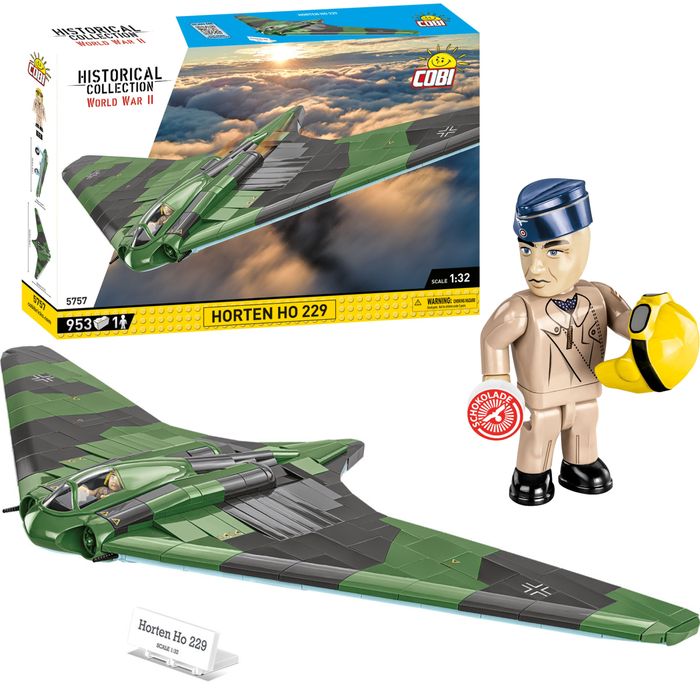 Klocki Cobi 5757 Samolot Horten Ho 229 Gotha Go Figurka Pilota 953 El.