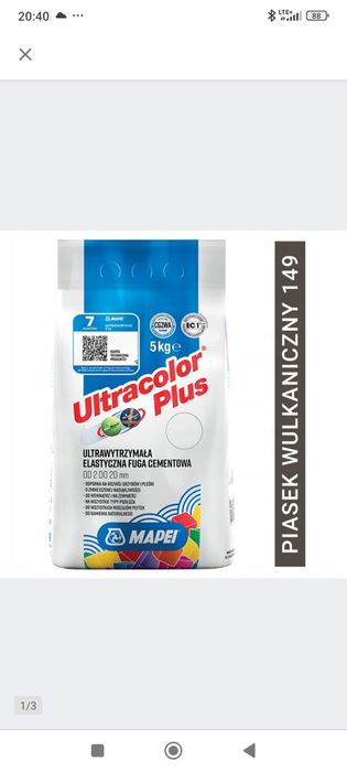Fuga cementowa Mapei Piasek wulkaniczny 5kg