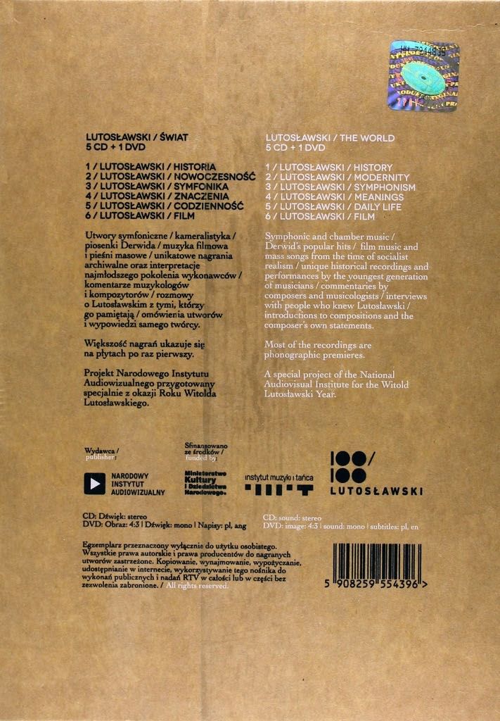 Lutosławski: Świat (5CD+DVD) folia