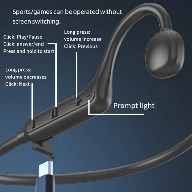 Auriculares / phones condução óssea ( Novo - Selado)