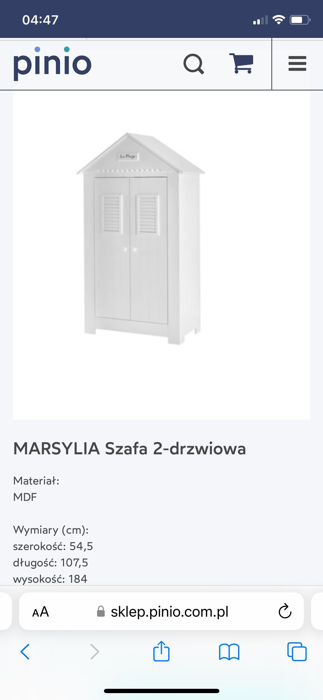 Szafa dziecięca pinio