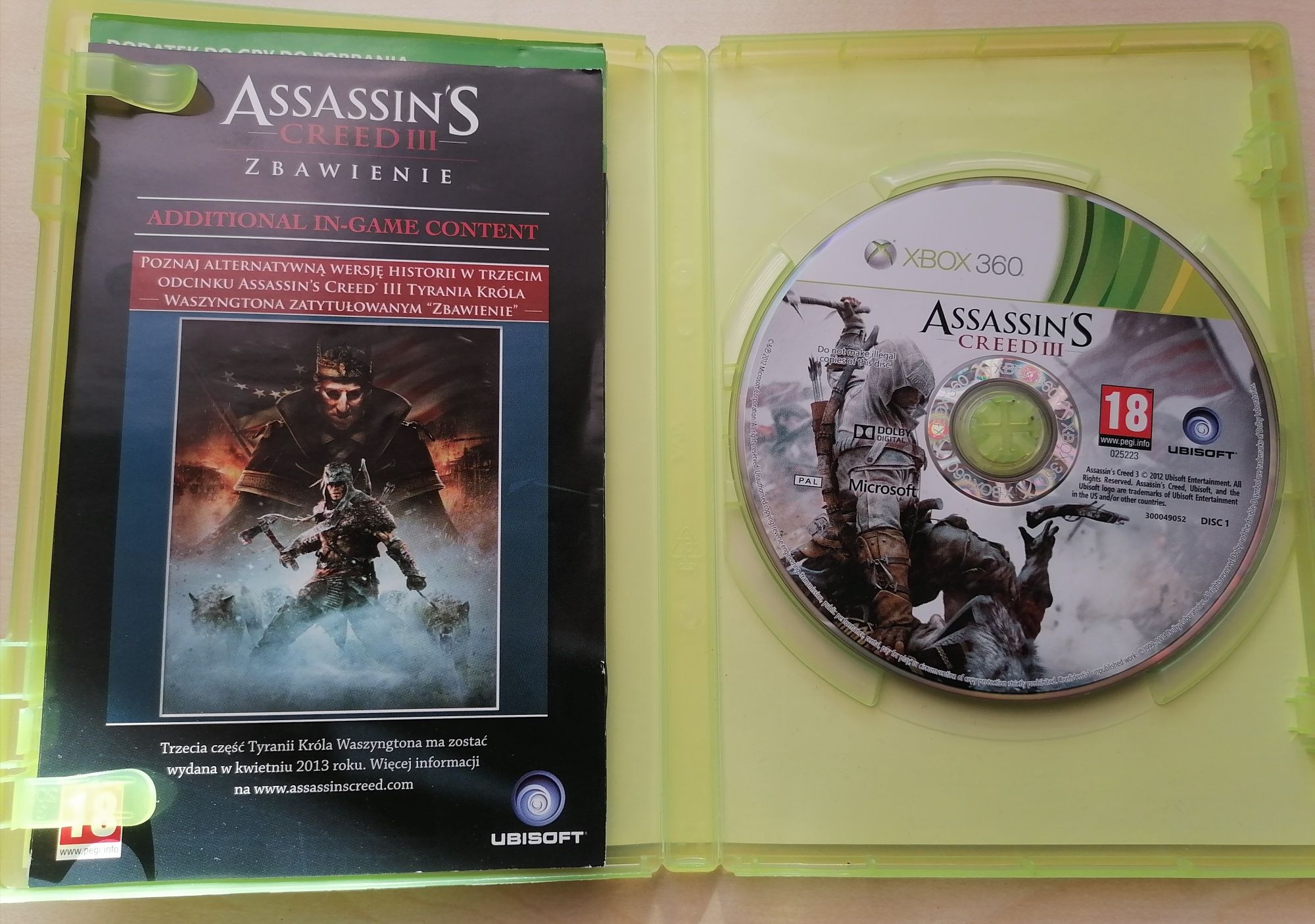 Assassin's Creed 3 XBOX 360