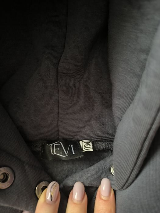 Толстовка хлопчику графітова 134-140