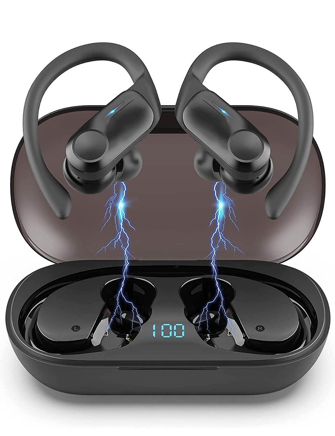 sportowe bezprzewodowe wkładki douszne, Bluetooth 5.1 Słuchawki