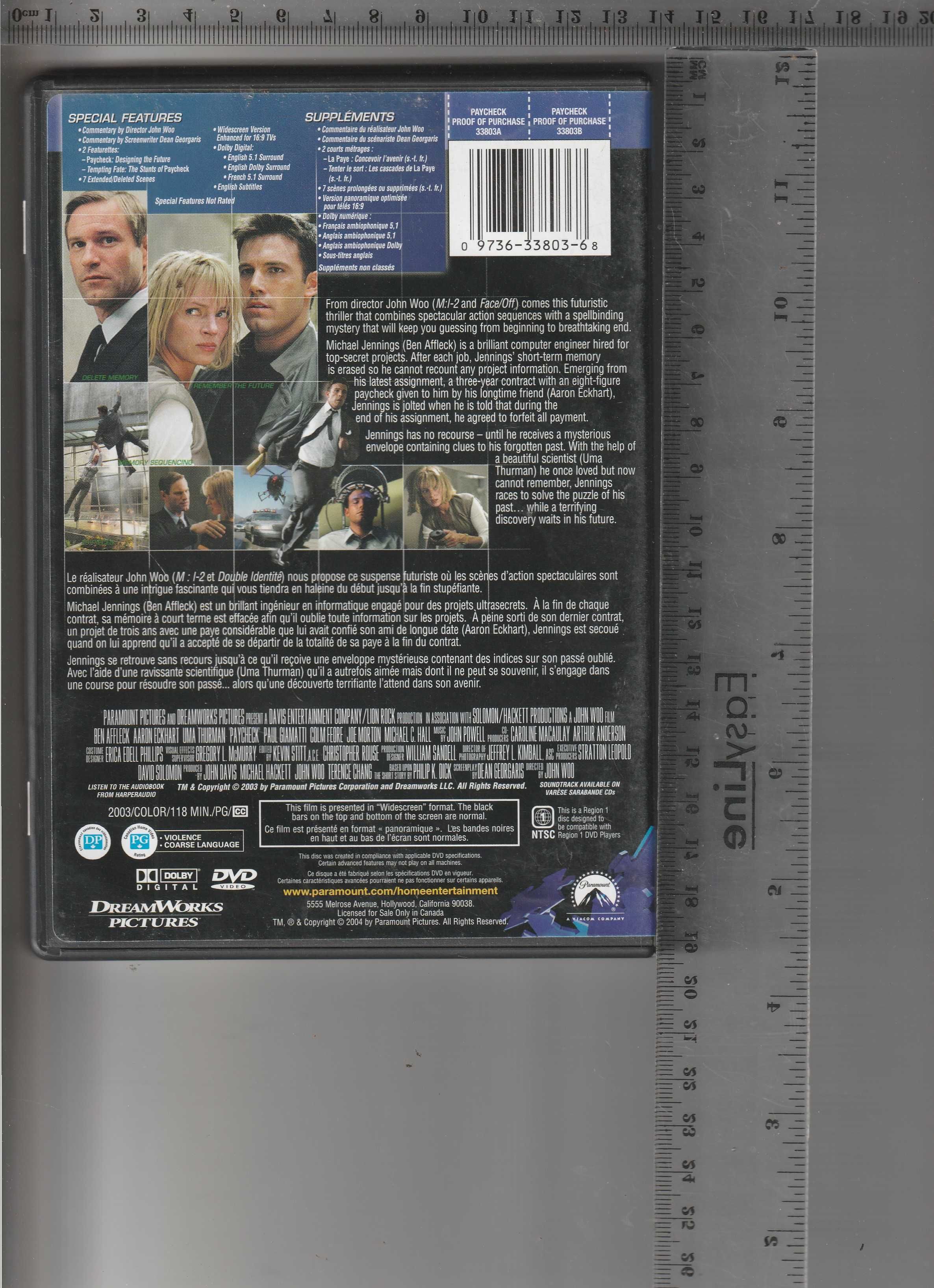 Paycheck (Zapłata) (EN) Ben Affleck DVD