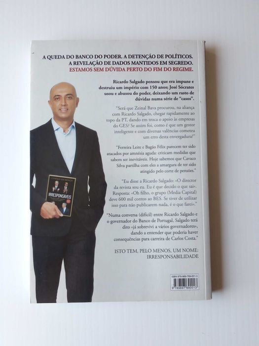 Livro "Irresponsáveis", de Camilo Lourenço