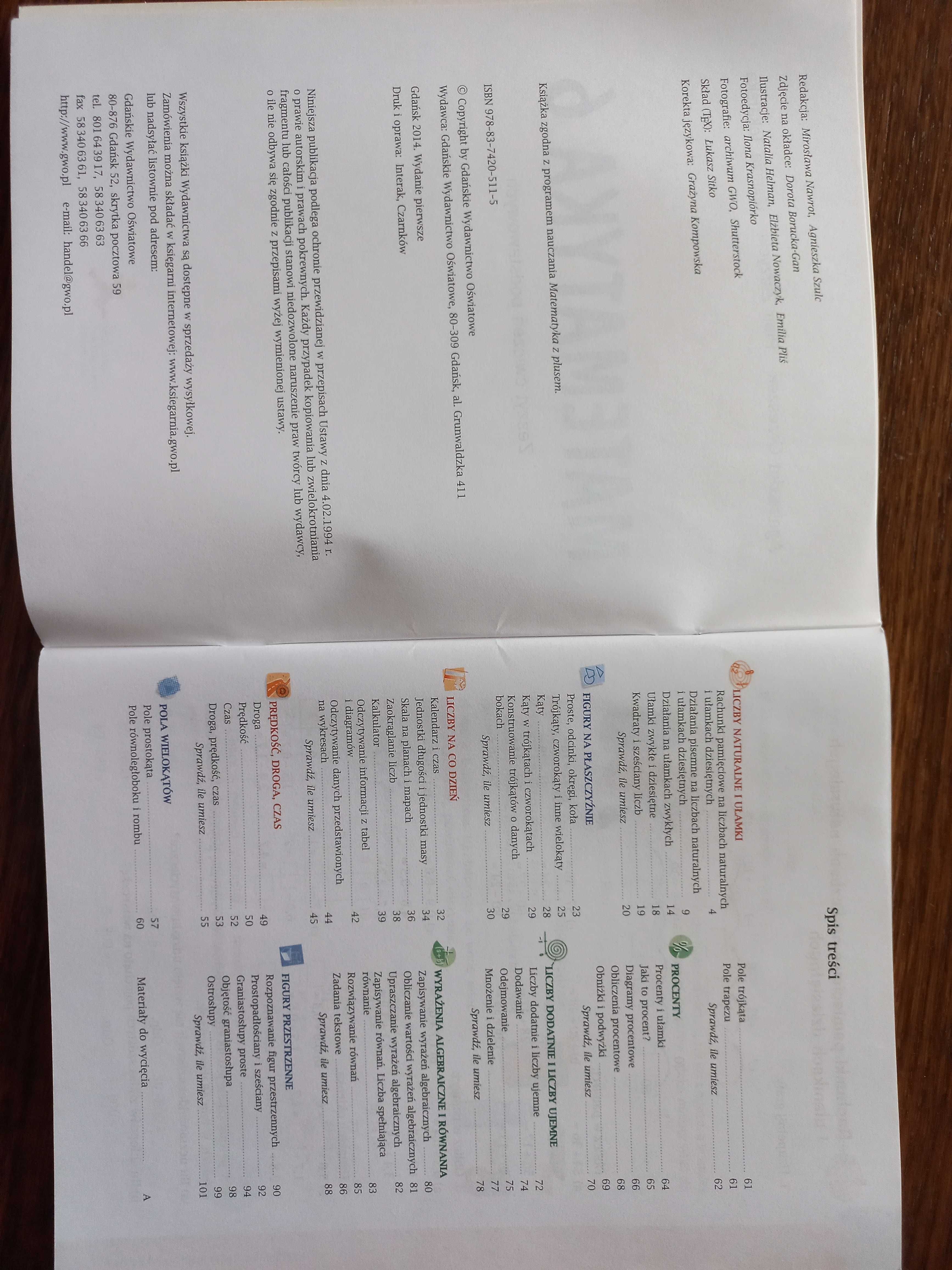 Matematyka 5 zeszyt ćwiczeń podstawowych z serii Matematyka z plusem