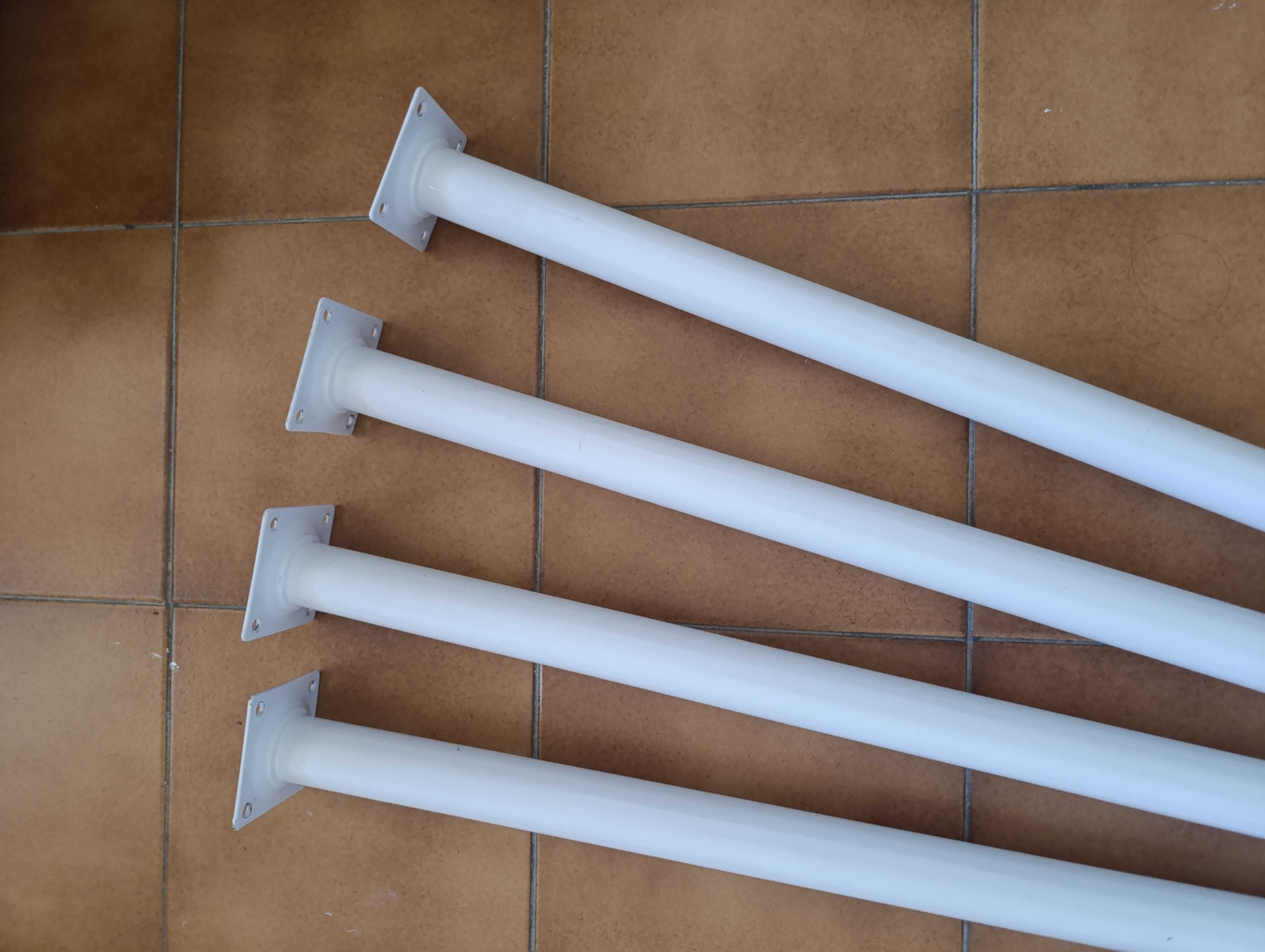 Vendo pernas aço brancas para mesa ou secretária