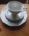 Кавове порцелянове тріо Rosenthal Maria біле (чашка, блюдце, тарілка)