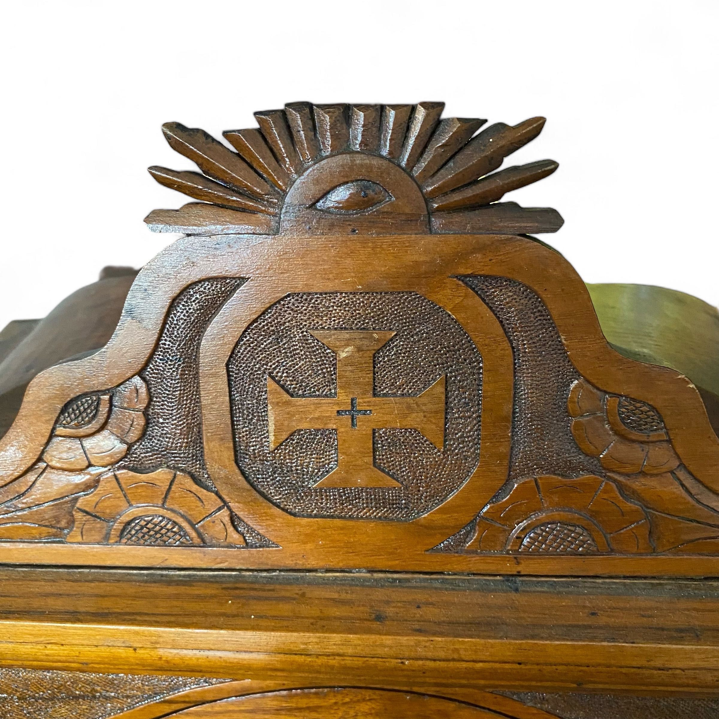 Oratório Vitrine Madeira Antigo Século XIX