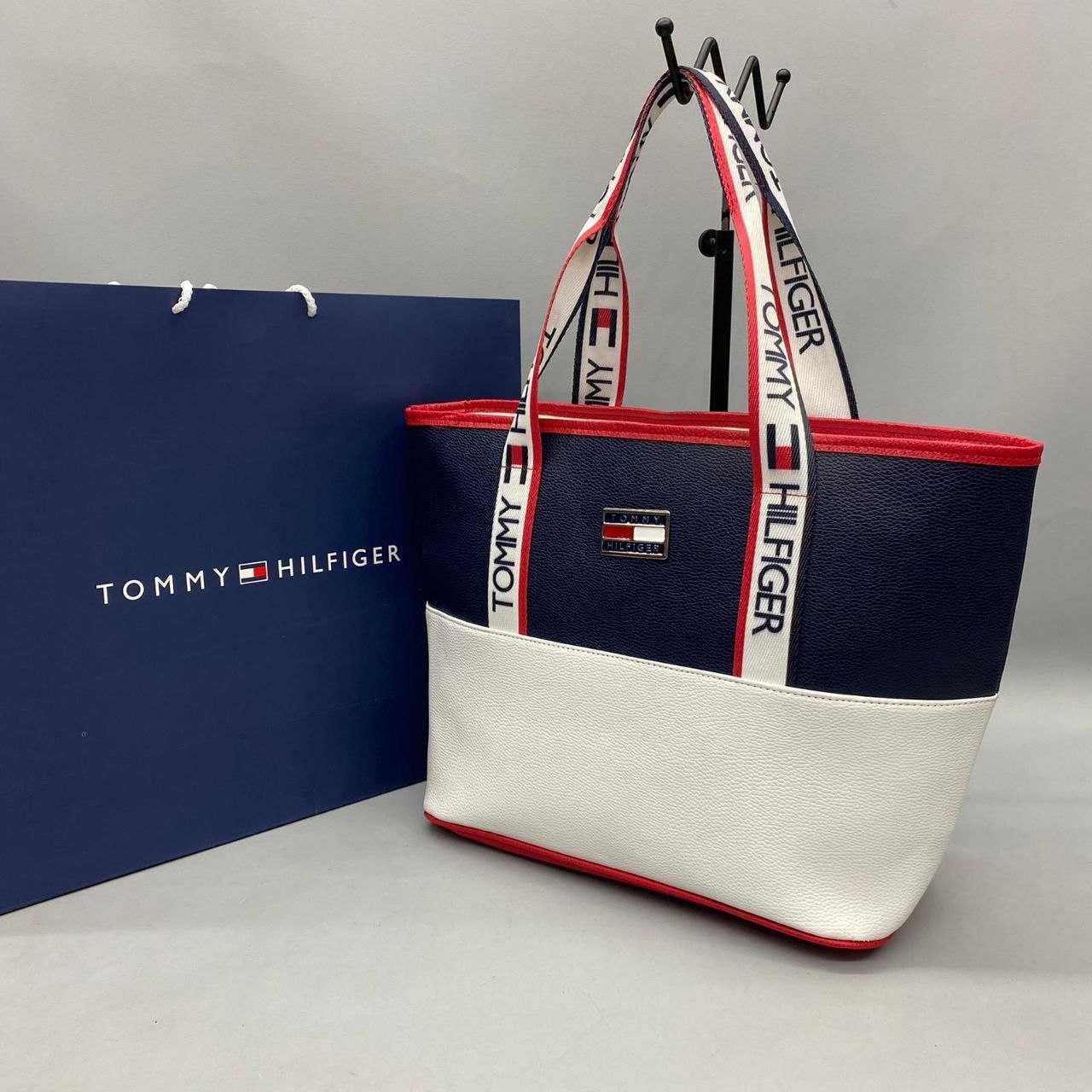 Сумка жіноча шопер велика в стилі Томмі Хілфігер Tommy Hilfiger