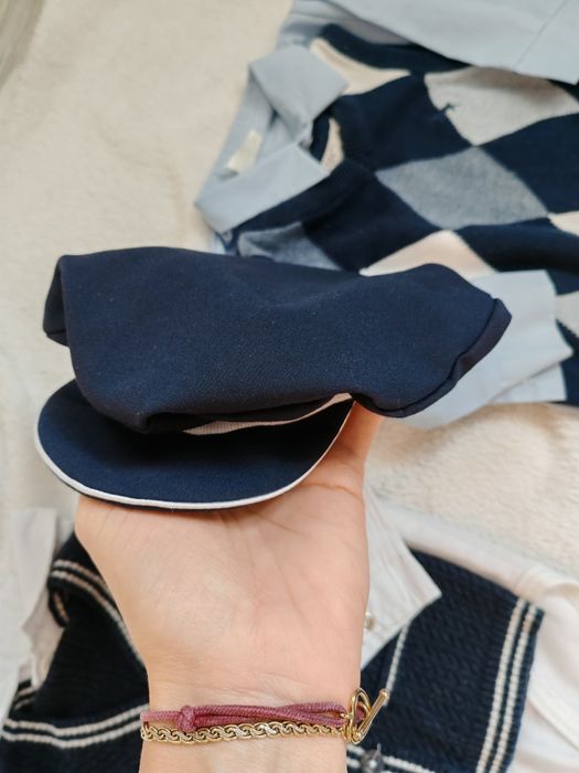 Strój, ubranko do chrztu Świętego, na chrzest, dla chłopczyka, r. 68