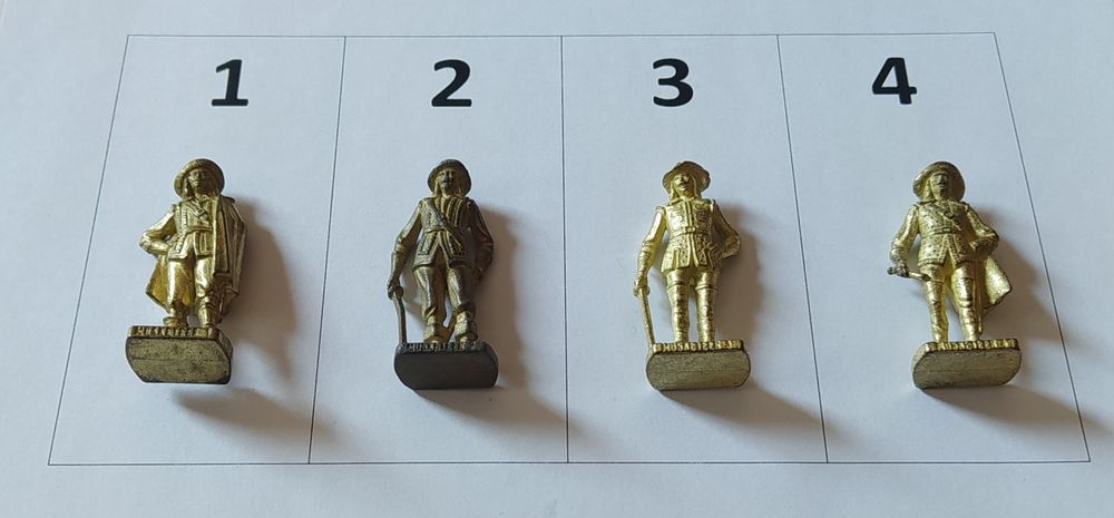 Metalowe figurki kinder, MUSKETEERS S2, mix