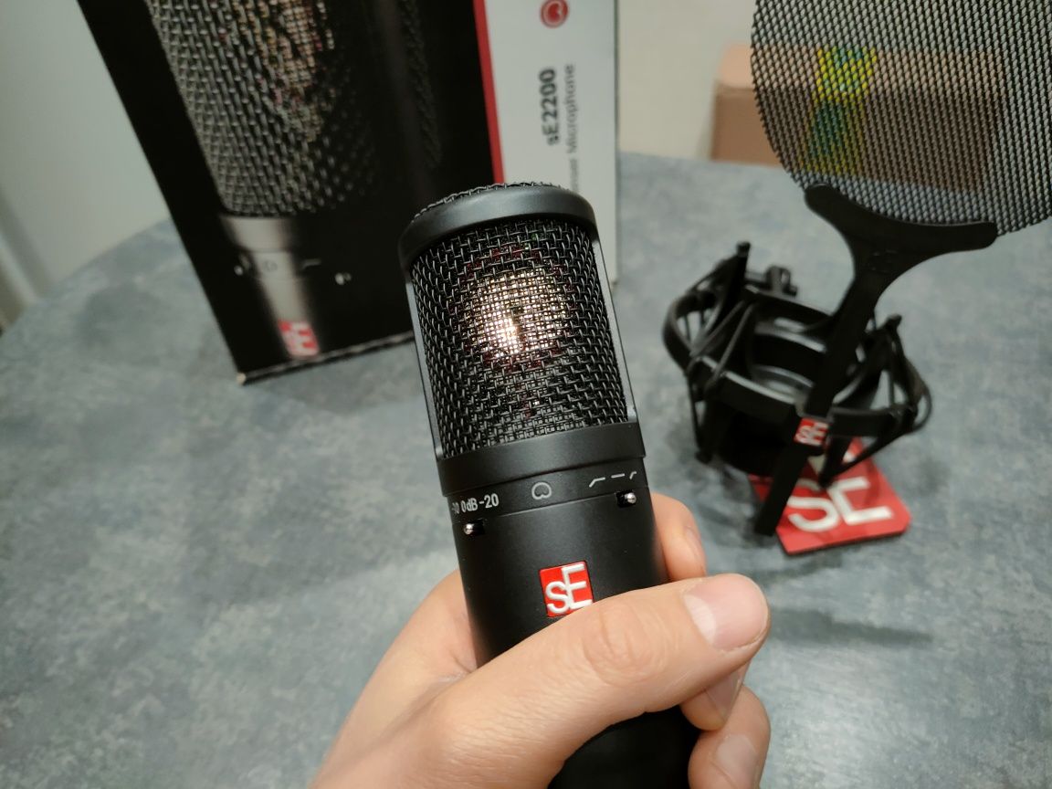 Конденсаторний мікрофон Se2200 стан нового!   комплект: павук+поп-філь
