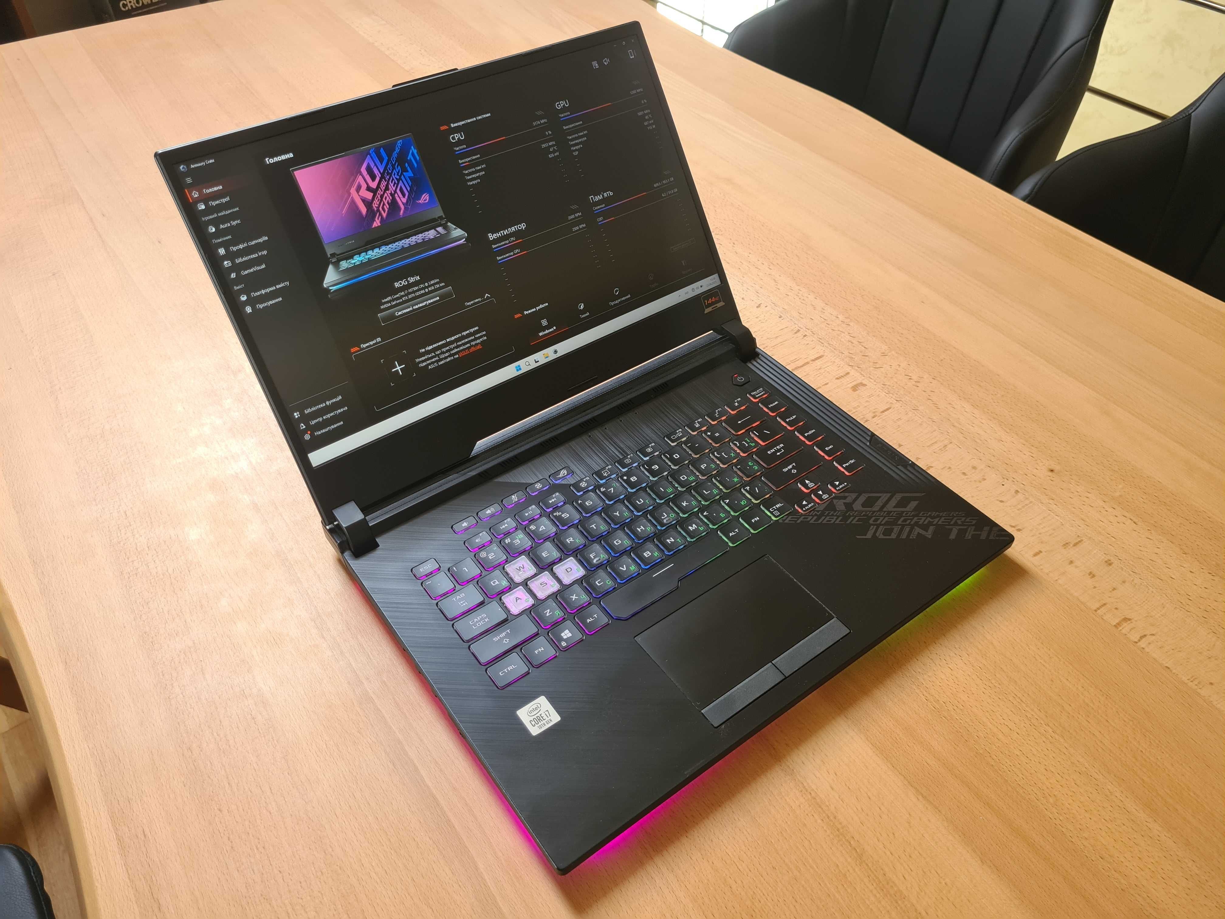ASUS ROG Strix G512LW/ i7-10750H / RTX 2070 8Gb / 32GB DDR4 / 1Tb NVME