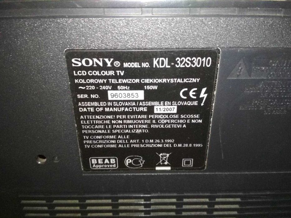SONY KDL-32S3010 в робочу станi