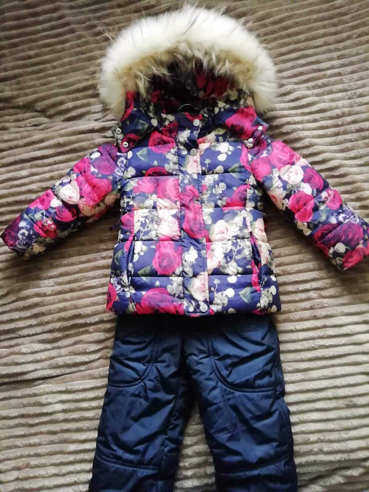 Зимова куртка та комбінезон на зріст 92-98 см.
