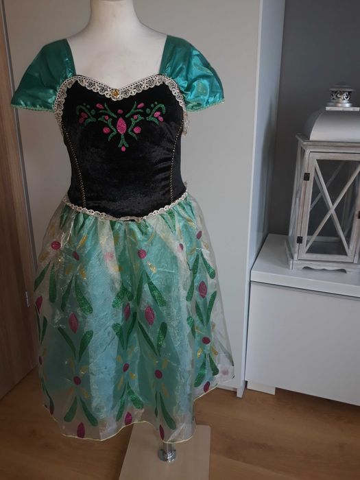 NOWY strój karnawałowy ANNA ANNY Kraina Lodu Frozen kostium 134/140 1