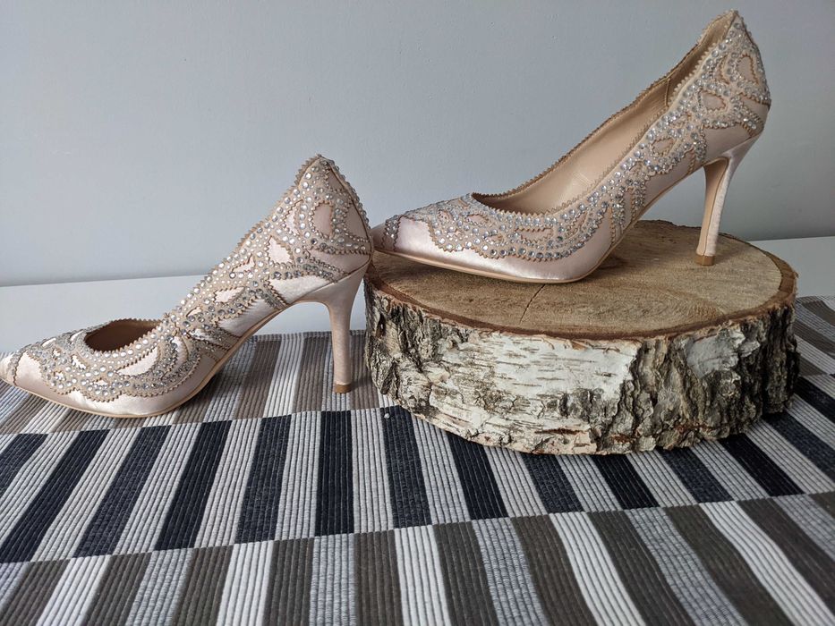 Buty ślubne ksis wedding shoes cinderella champagne