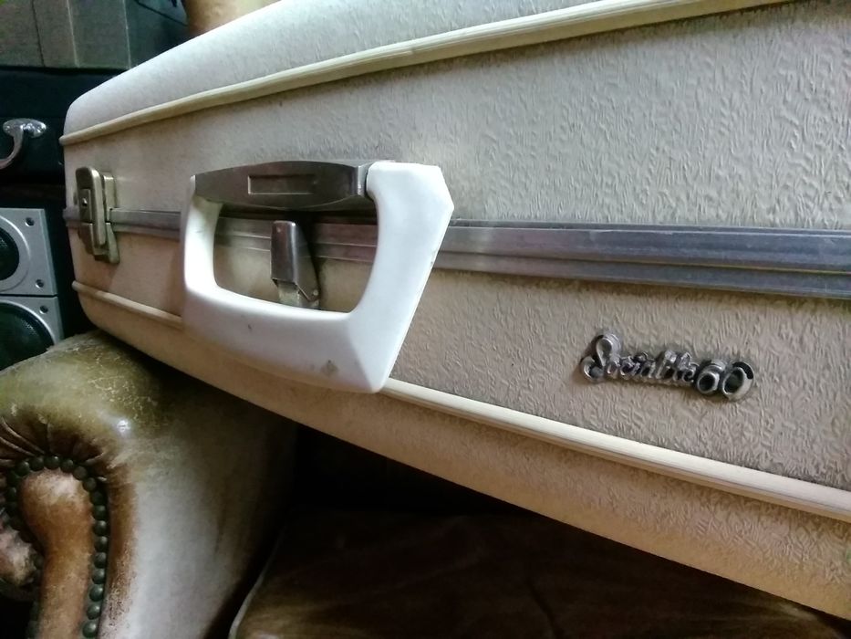 Mala de viagem vintage fibra rigida