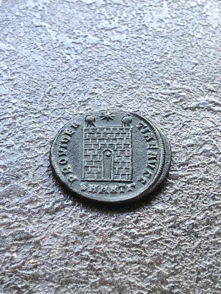Rzadki piekny Follis Konstantyna starożytny Rzym moneta antyk prezent