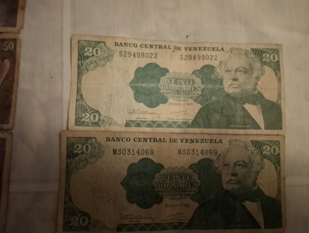 Notas antigas venezuelanas