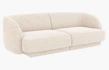 Modułowa sofa kanapa 2-os. Miley Micadoni Szenil Jasny beż 180x90x70cm