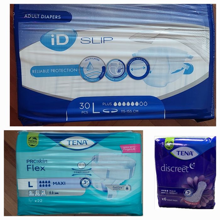 Підгузки памперс для дорослих ID L; TENA L, XL, М; ТENA L ProSkin Flex