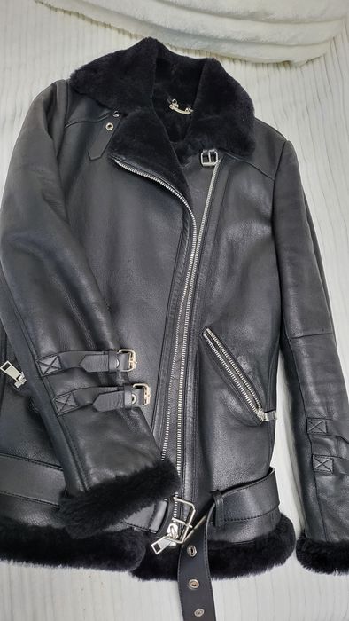 Шкіряна куртка дублянка розмір xs, s