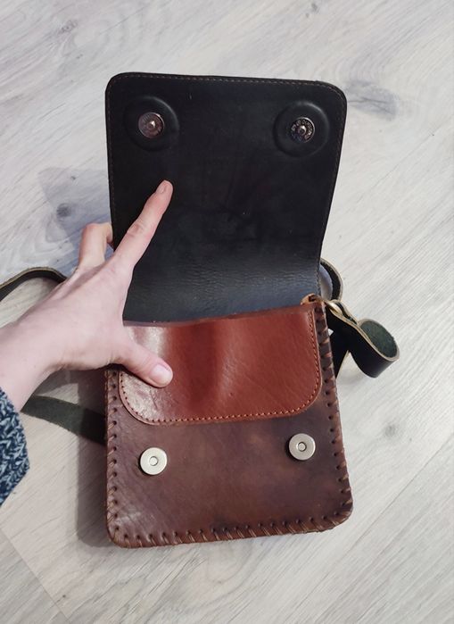 сумка шкіряна, хенд мейд, kunta design