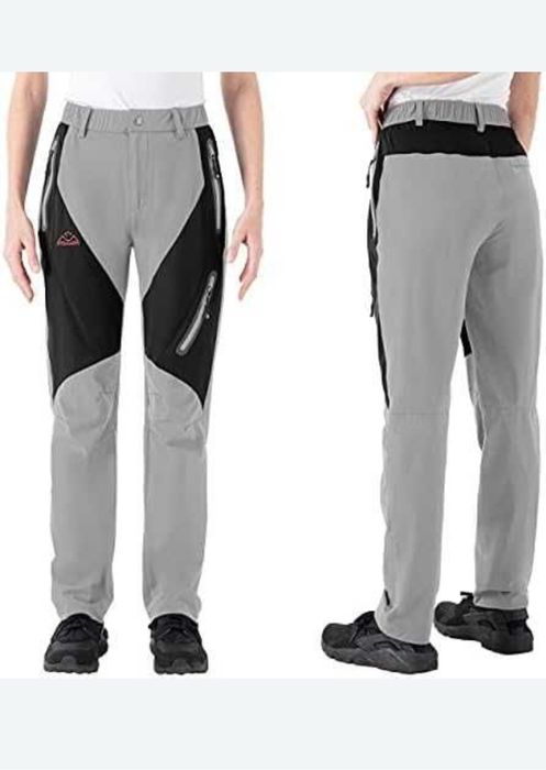 Damskie wodoodporne spodnie do chodzenia z kieszeniami na zamek, lekki