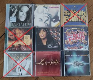 3 plyty CD Mariah Carey, Bodyguard i Love Songs
