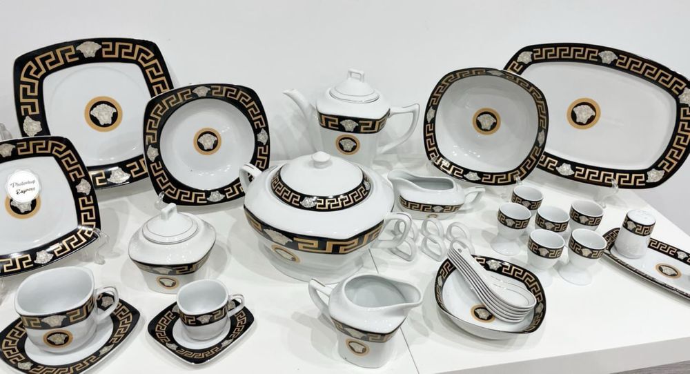 Serwis w stylu Versace 86 elementow porcelana