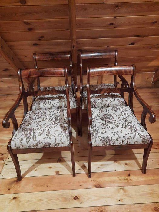 Retro meble komplet krzeseł